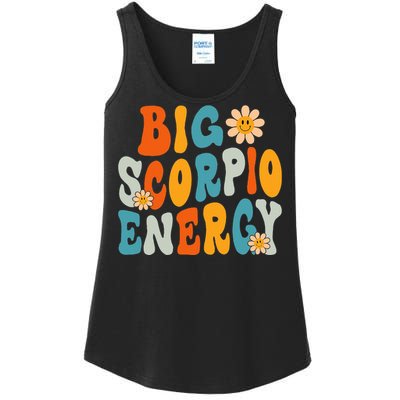 Scorpio Big Energy groovy Smile Flower Zodiac Birthday  Ladies Essential Tank