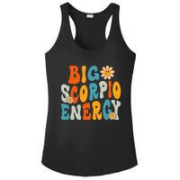 Scorpio Big Energy groovy Smile Flower Zodiac Birthday  Ladies PosiCharge Competitor Racerback Tank