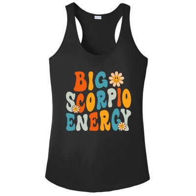 Scorpio Big Energy groovy Smile Flower Zodiac Birthday  Ladies PosiCharge Competitor Racerback Tank