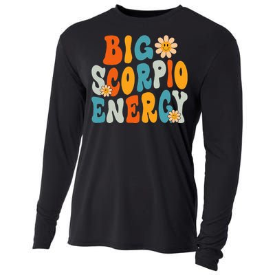 Scorpio Big Energy groovy Smile Flower Zodiac Birthday  Cooling Performance Long Sleeve Crew