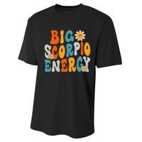 Scorpio Big Energy groovy Smile Flower Zodiac Birthday  Performance Sprint T-Shirt