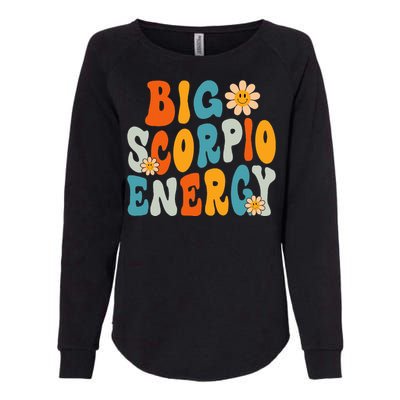 Scorpio Big Energy groovy Smile Flower Zodiac Birthday  Womens California Wash Sweatshirt