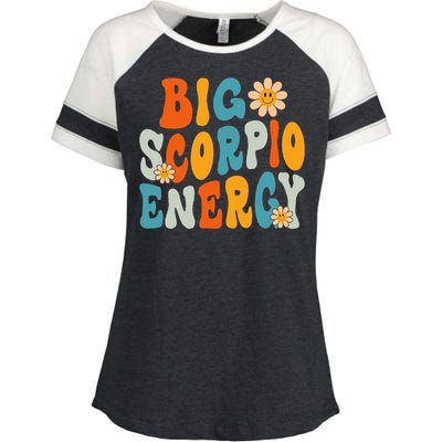 Scorpio Big Energy groovy Smile Flower Zodiac Birthday  Enza Ladies Jersey Colorblock Tee