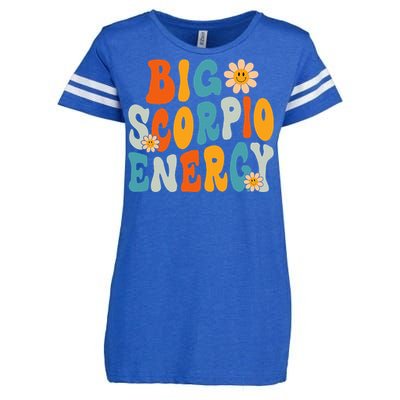 Scorpio Big Energy groovy Smile Flower Zodiac Birthday  Enza Ladies Jersey Football T-Shirt