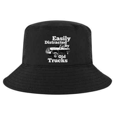 Square Body Easily Distracted By Old Trucks Squarebody Cool Comfort Performance Bucket Hat