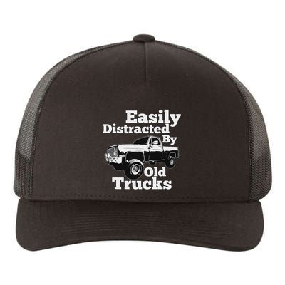 Square Body Easily Distracted By Old Trucks Squarebody Yupoong Adult 5-Panel Trucker Hat