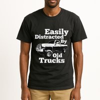 Square Body Easily Distracted By Old Trucks Squarebody Tall T-Shirt