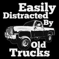 Square Body Easily Distracted By Old Trucks Squarebody Sustainable Bucket Hat