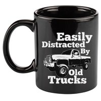 Square Body Easily Distracted By Old Trucks Squarebody 11oz C Handle Ceramic Mug