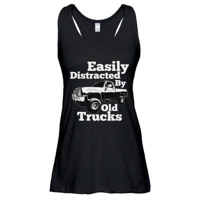 Square Body Easily Distracted By Old Trucks Squarebody Ladies Essential Flowy Tank