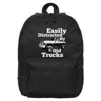 Square Body Easily Distracted By Old Trucks Squarebody 16 in Basic Backpack