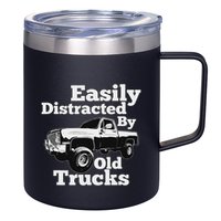 Square Body Easily Distracted By Old Trucks Squarebody 12oz Stainless Steel Coffee Mug