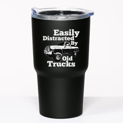Square Body Easily Distracted By Old Trucks Squarebody Tumbler