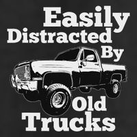 Square Body Easily Distracted By Old Trucks Squarebody Large Microfiber Waffle Golf Towel