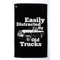 Square Body Easily Distracted By Old Trucks Squarebody Golf Towel