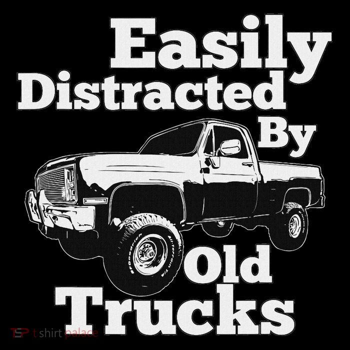 Square Body Easily Distracted By Old Trucks Squarebody Women's V-Neck T-Shirt