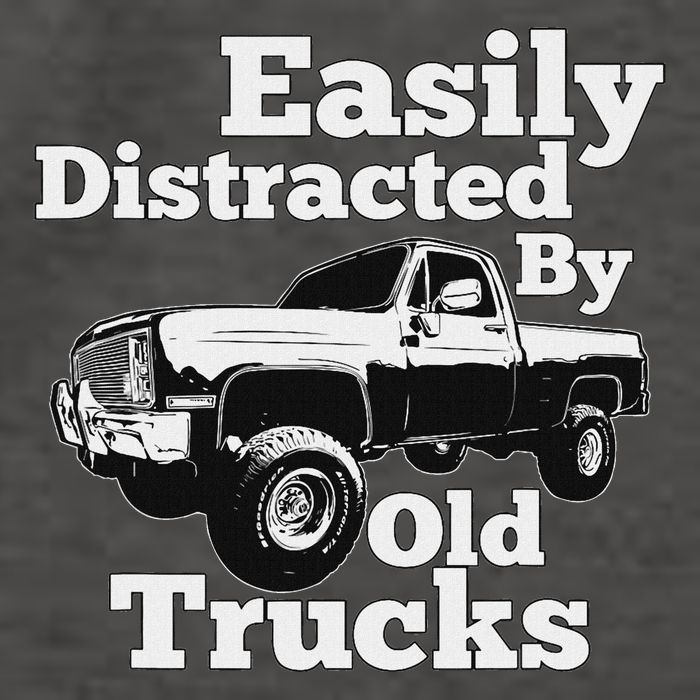 Square Body Easily Distracted By Old Trucks Squarebody Vector Backpack