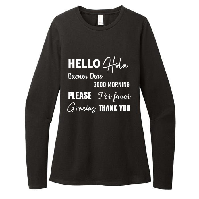 Spanish Bilingual Esol Teacher Bilingual Teacher Maestra Womens CVC Long Sleeve Shirt