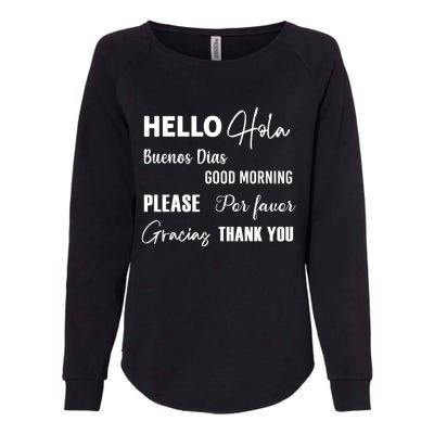 Spanish Bilingual Esol Teacher Bilingual Teacher Maestra Womens California Wash Sweatshirt