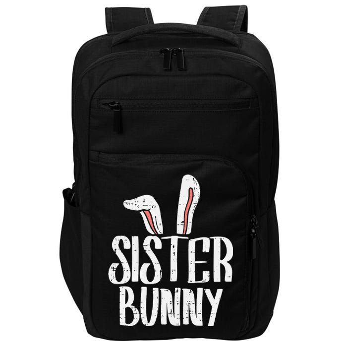 Sister Bunny Ears Cute Easter Family Matching Impact Tech Backpack