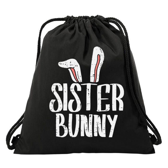 Sister Bunny Ears Cute Easter Family Matching Drawstring Bag