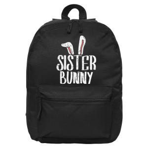 Sister Bunny Ears Cute Easter Family Matching 16 in Basic Backpack