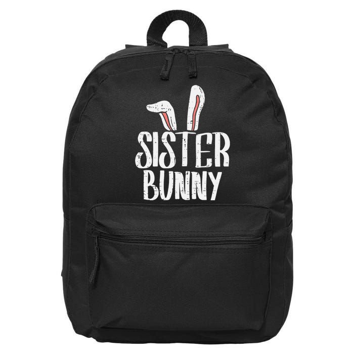 Sister Bunny Ears Cute Easter Family Matching 16 in Basic Backpack