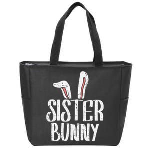 Sister Bunny Ears Cute Easter Family Matching Zip Tote Bag