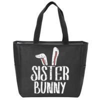 Sister Bunny Ears Cute Easter Family Matching Zip Tote Bag