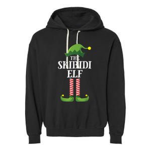 Ski Bidi Elf Matching Family Group Funny Christmas Garment-Dyed Fleece Hoodie