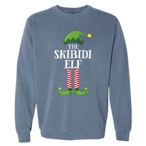 Ski Bidi Elf Matching Family Group Funny Christmas Garment-Dyed Sweatshirt