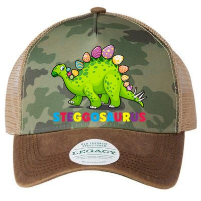 Stegosaurus Bunny Ear Egg Easter Day Dinosaur Dino Great Gift Legacy Tie Dye Trucker Hat