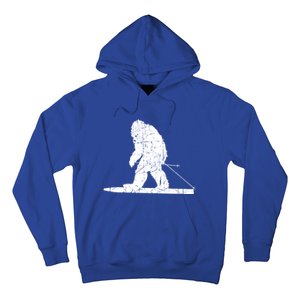 Skiing Bigfoot Funny Cute Sasquatch Ski Winter Meaningful Gift Hoodie