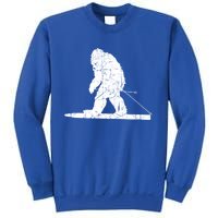 Skiing Bigfoot Funny Cute Sasquatch Ski Winter Meaningful Gift Sweatshirt