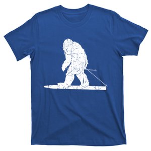 Skiing Bigfoot Funny Cute Sasquatch Ski Winter Meaningful Gift T-Shirt