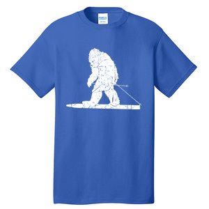 Skiing Bigfoot Funny Cute Sasquatch Ski Winter Meaningful Gift Tall T-Shirt