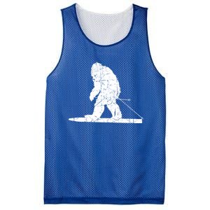 Skiing Bigfoot Funny Cute Sasquatch Ski Winter Meaningful Gift Mesh Reversible Basketball Jersey Tank