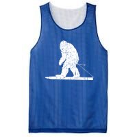 Skiing Bigfoot Funny Cute Sasquatch Ski Winter Meaningful Gift Mesh Reversible Basketball Jersey Tank