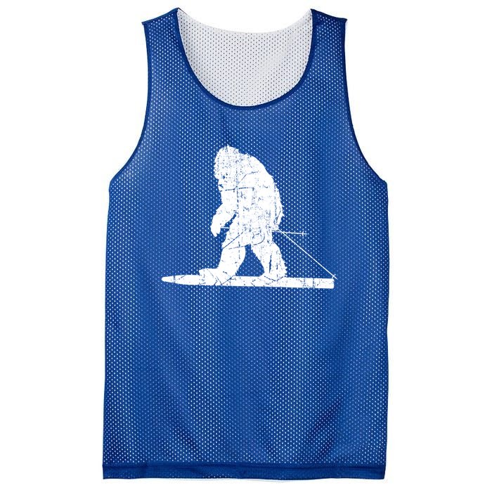 Skiing Bigfoot Funny Cute Sasquatch Ski Winter Meaningful Gift Mesh Reversible Basketball Jersey Tank