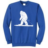 Skiing Bigfoot Funny Cute Sasquatch Ski Winter Meaningful Gift Tall Sweatshirt