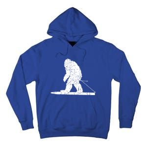 Skiing Bigfoot Funny Cute Sasquatch Ski Winter Meaningful Gift Tall Hoodie