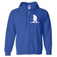 Skiing Bigfoot Funny Cute Sasquatch Ski Winter Meaningful Gift Full Zip Hoodie