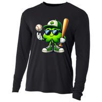 Shamrock Baseball Funny St Patricks Day Cooling Performance Long Sleeve Crew