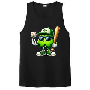 Shamrock Baseball Funny St Patricks Day PosiCharge Competitor Tank