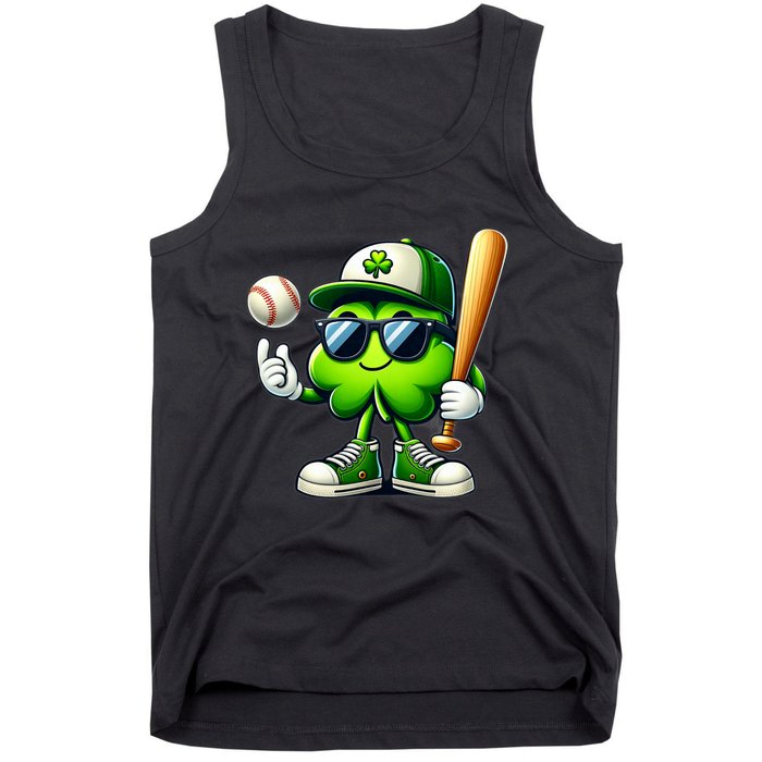 Shamrock Baseball Funny St Patricks Day Tank Top