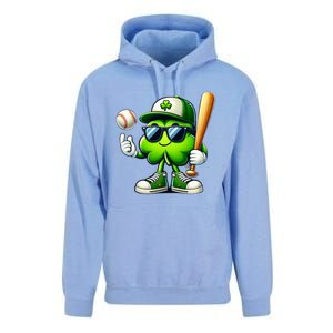 Shamrock Baseball Funny St Patricks Day Unisex Surf Hoodie