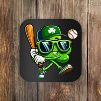 Shamrock Baseball Funny St Patricks Day Coaster