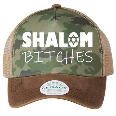 Shalom Bitches Funny Hebrew Jewish Gift Legacy Tie Dye Trucker Hat