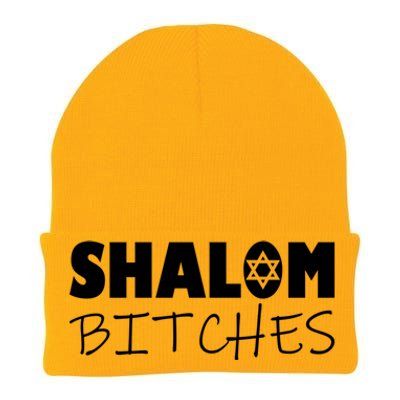 Shalom Bitches Funny Hebrew Jewish Gift Knit Cap Winter Beanie