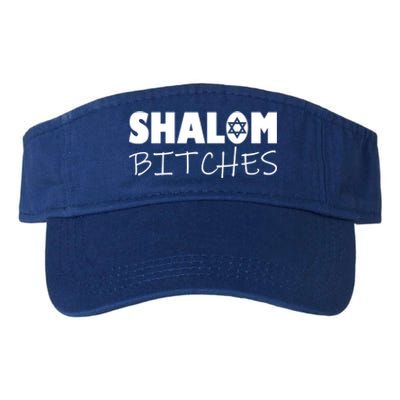 Shalom Bitches Funny Hebrew Jewish Gift Valucap Bio-Washed Visor